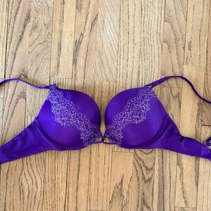 Victoria's Secret Vibrant Purple Padded Push-Up Lace Bra